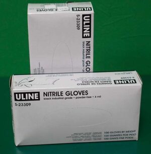 Uline Nitrile Gloves Powder Free Black 4 mil